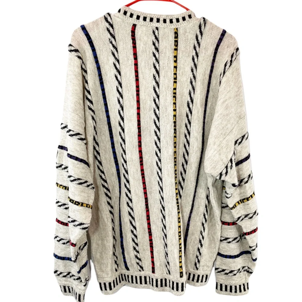 Vintage colo colucci knit wool men’s coogie inspired thick crew sweater pullover - Picture 2 of 12